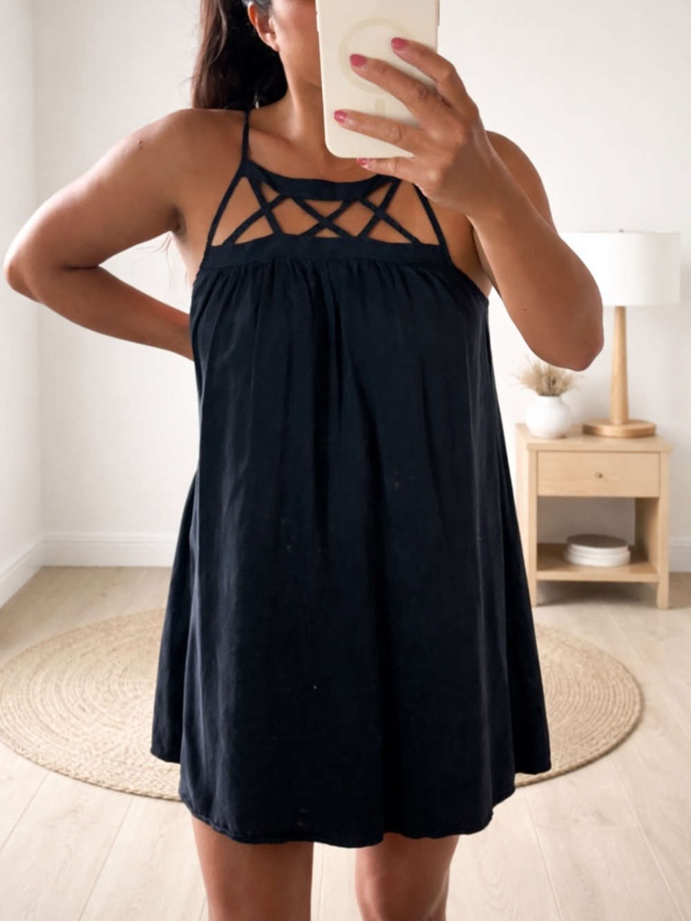 Jenni Kayne Navy Blue Strappy mini Dress